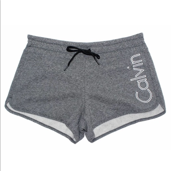 Calvin Klein Gray drawstring shorts women’s small - Picture 2 of 6